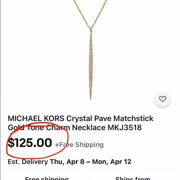 Michael Kors Charm Necklace - Picture 1 of 5